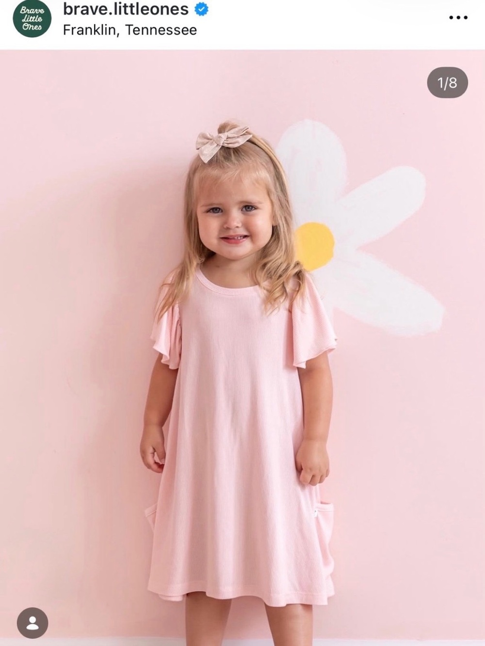 Brave little ones Flutter Sleeve Pocket Dress